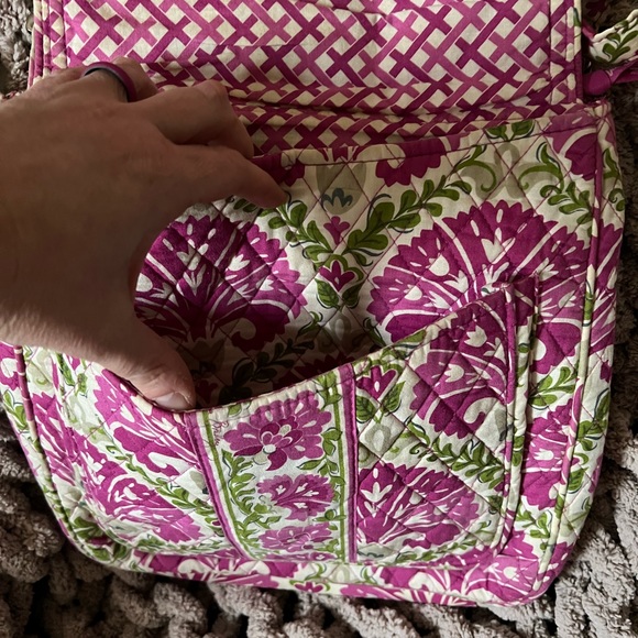 Pink Floral Vera Bradley Crossbody Purse - Picture 5 of 9
